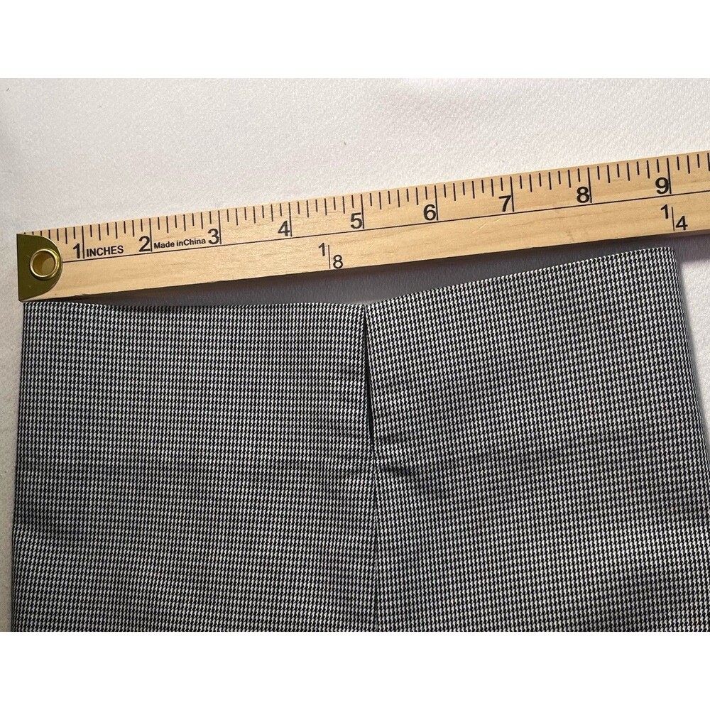 Rafaella Women's Cropped Pants Classic Black White Houndstooth Slimming Panel 16 - Picture 9 of 9